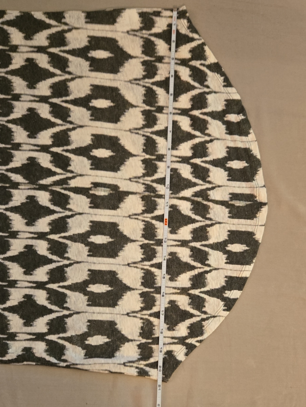 LOFT Olive Green Ikat 100% Linen Scoop Neck Top M Boho Tribal Short Sleeve - Picture 13 of 13